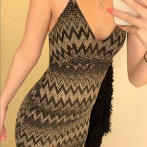 Semi formal glitter mini dress NWT